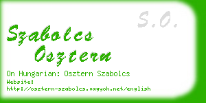 szabolcs osztern business card